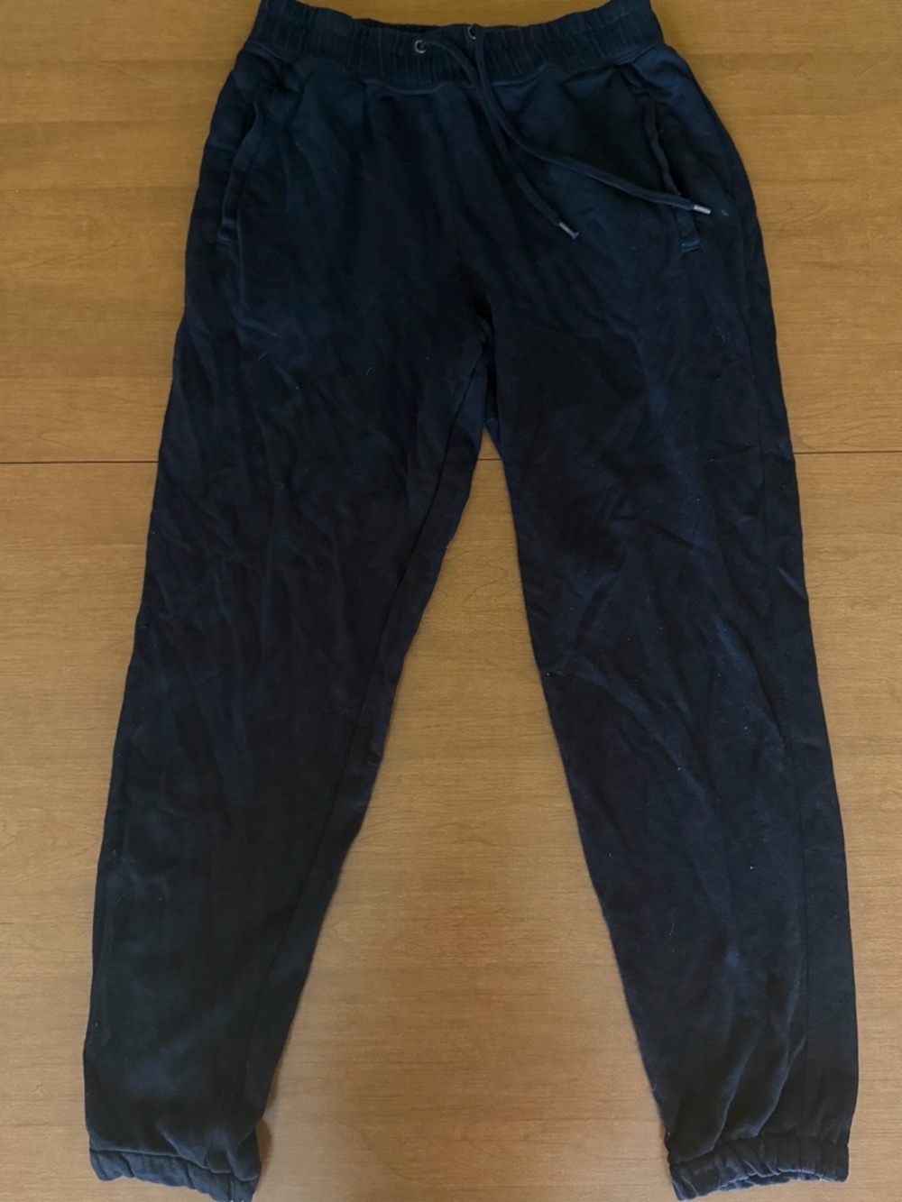 James Perse Black Elastic-Waist Jogger Pants